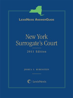 cover image of New York Surrogate's Court